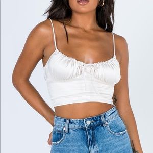 Adorable silky crop top